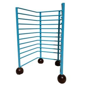 Vintage Y2K Teal Blue Metal‎ Wood CD Jewel Case Holder PC PS1 Desk Top Mini